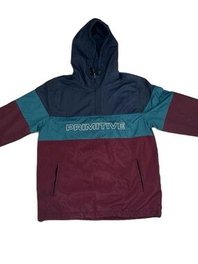 Mens Primitive Windbreaker Navy, Teal, Burgundy
